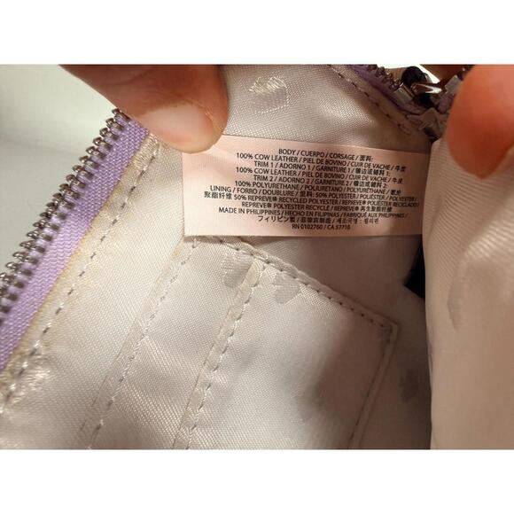 Kate Spade Double Up Small  Saffiano Leather Lilac White Crossbody Bag - Picture 6 of 9